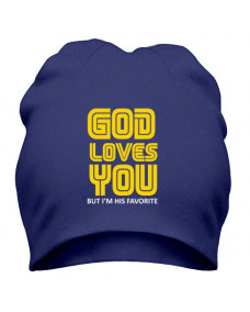 Шапка God loves you